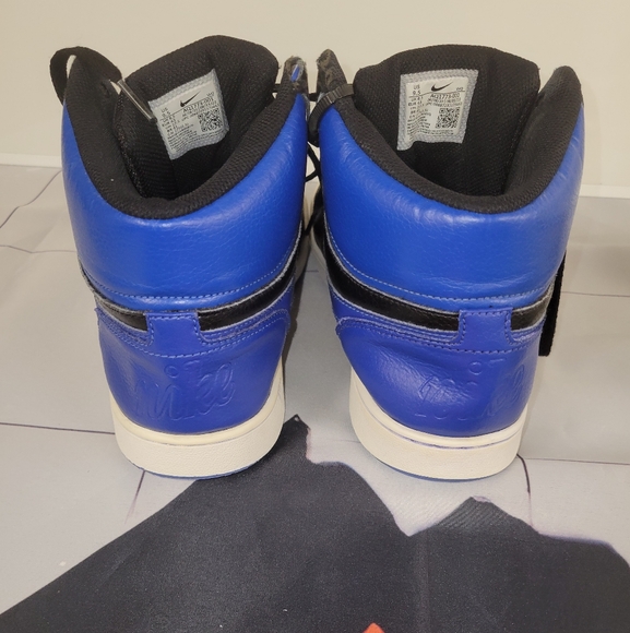 Nike Ebernon Mid Black and Blue High-Top Retro Sneakers Size 9.5 - Picture 5 of 9